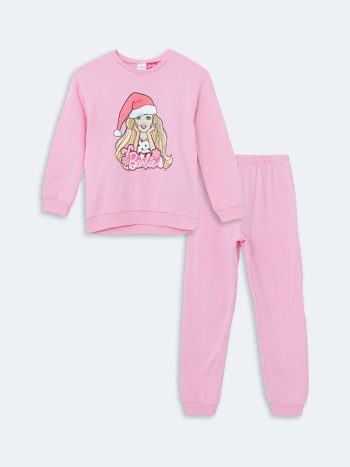 Floral Print Girls' Crew Neck Blouse