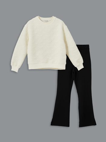 Girls' Crew Neck Tracksuit Set