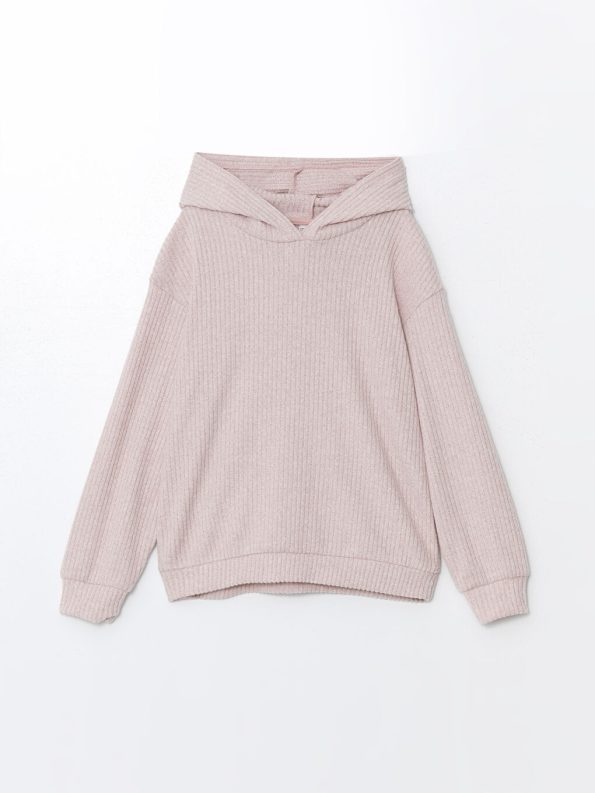 Hooded Stitch and Angel Printed Girls Sweatshirt