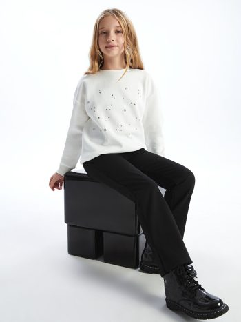 Girls' Long Sleeve Crew Neck T-Shirt
