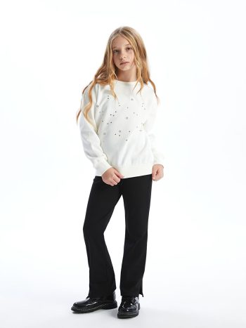 Girls' Long Sleeve Crew Neck T-Shirt