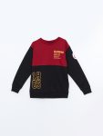 Boys' Tiger Print Crew Neck Tracksuit
