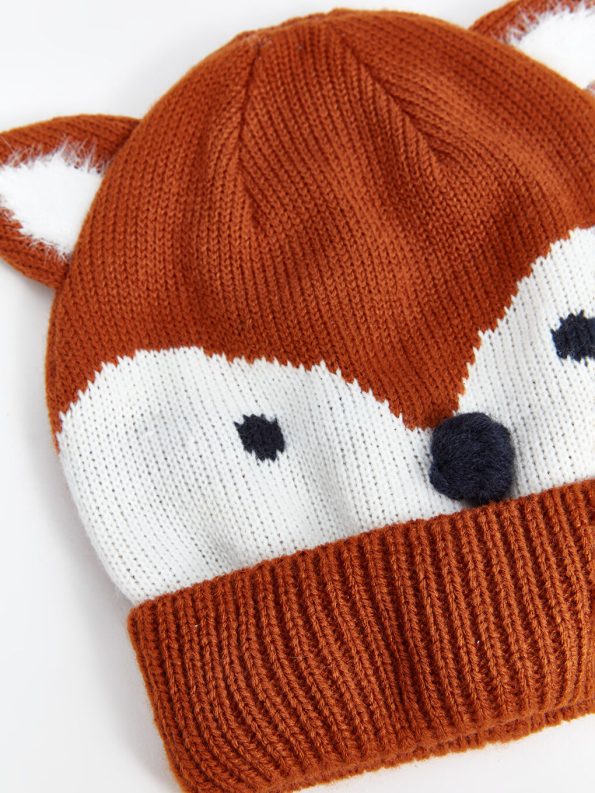 Pom Pom Detail Baby Boy Beanie