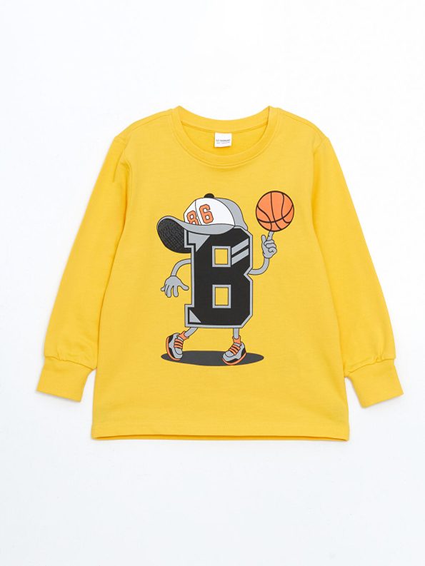Boys' Crew Neck Atatürk Printed T-Shirt