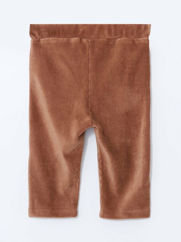 LCW Baby Brown Elastic Waist Velvet Baby Boy Pants