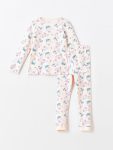 Floral Print Crew Neck Sweatshirt and Pants Set for Baby Girls