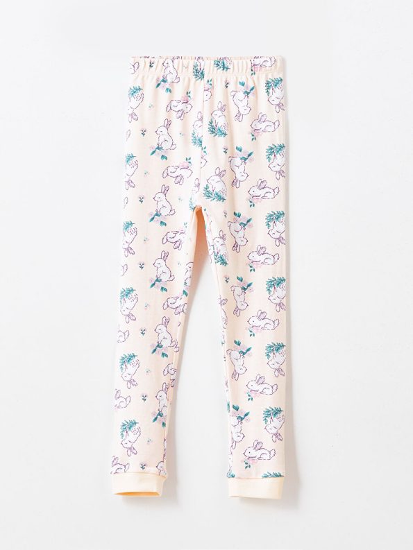 Floral Print Crew Neck Sweatshirt and Pants Set for Baby Girls