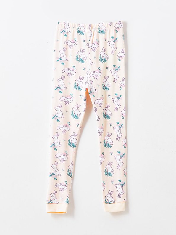 Floral Print Crew Neck Sweatshirt and Pants Set for Baby Girls