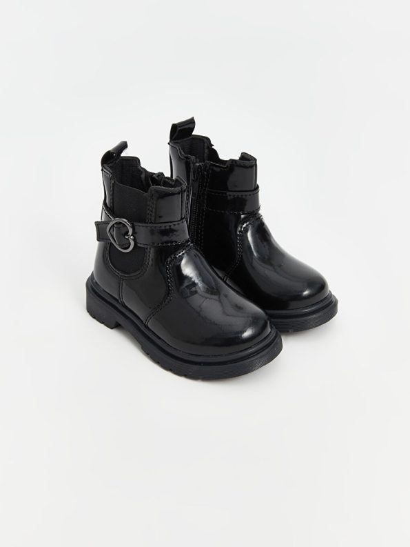 Patterned Velcro Baby Girl Boots