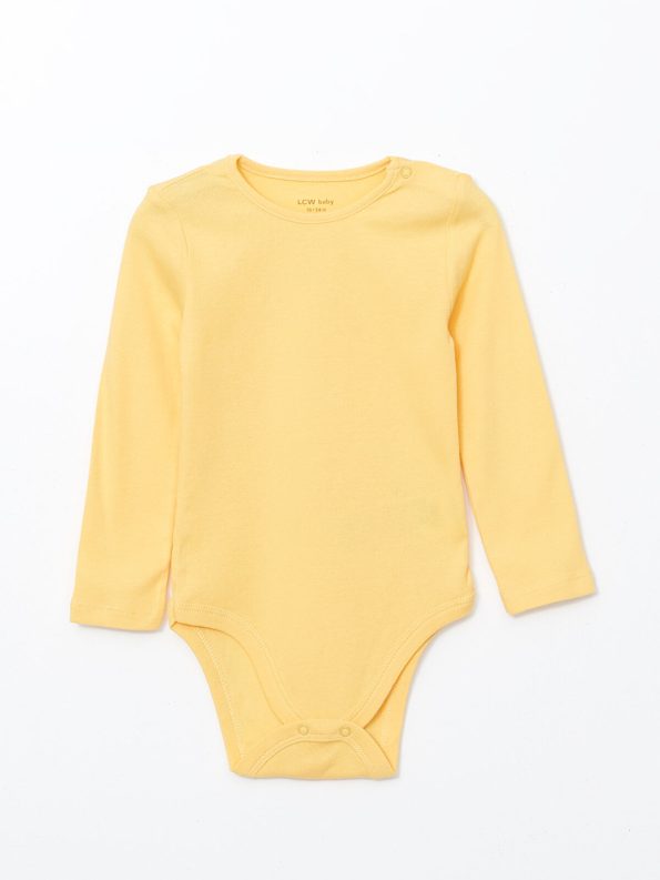 LCW Baby Pink Long Sleeve Girl Baby Bodysuit Set of 3