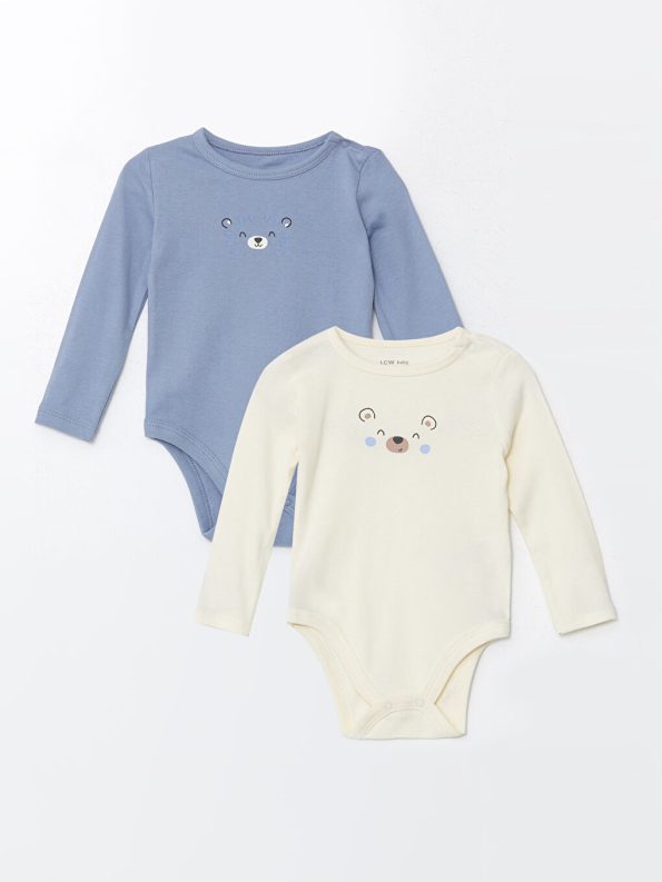 Boys' Printed Crew Neck Bodysuit Set