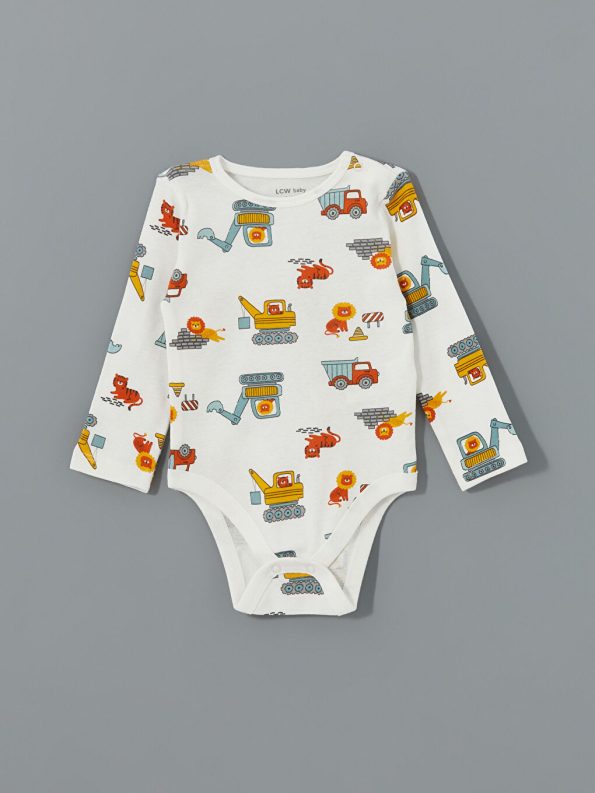 Boys' Printed Crew Neck Bodysuit