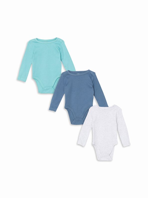 Printed Crew Neck Baby Boy Romper