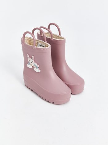 Baby Girl Slippers with Patch Details