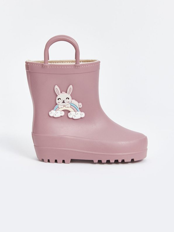 Baby Girl Slippers with Patch Details