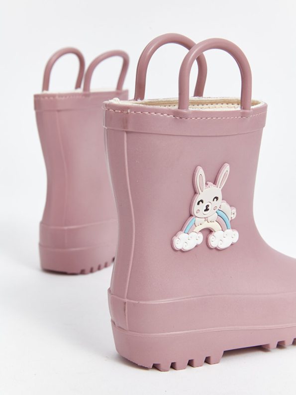 Baby Girl Slippers with Patch Details