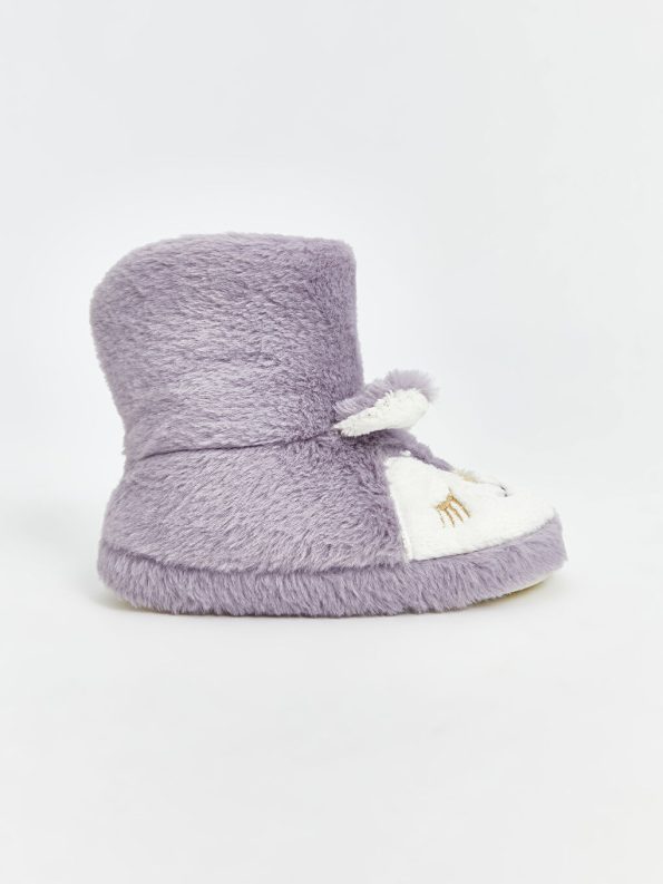 Girl's Baby Slippers with Patch Details