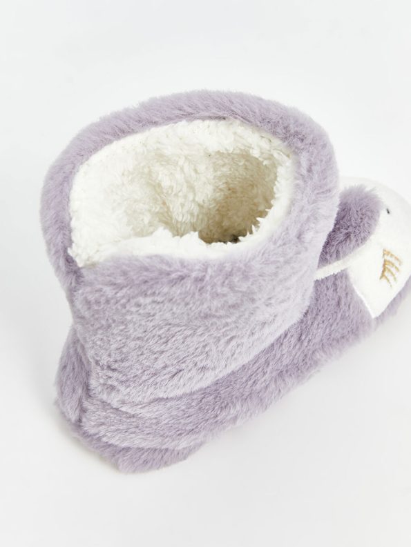 Girl's Baby Slippers with Patch Details