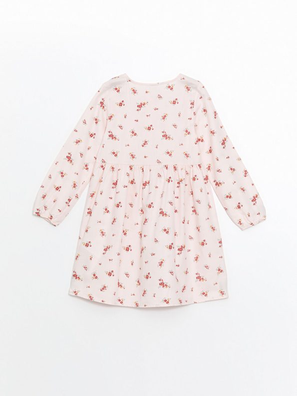 Patterned Long Sleeve Crew Neck Sweater for Girls
