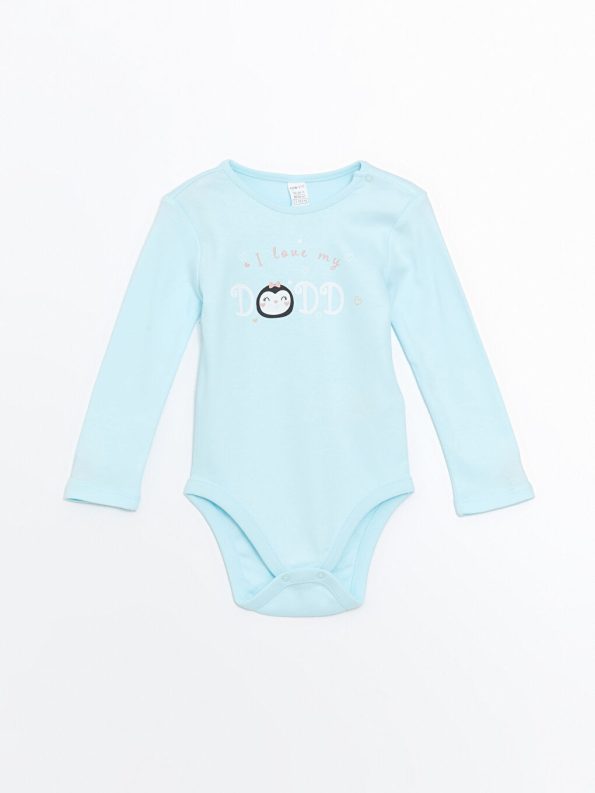 Boys' Printed Crew Neck Bodysuit