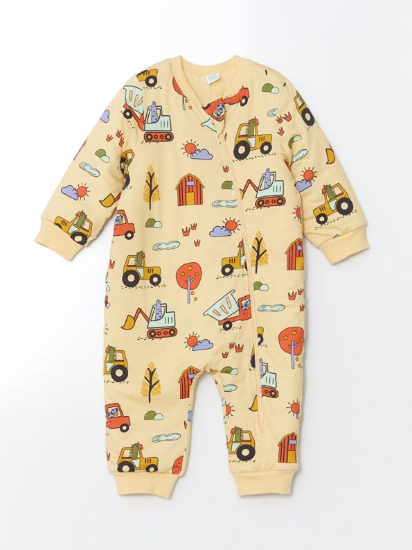 Boys' Printed Crew Neck Baby Bodysuit