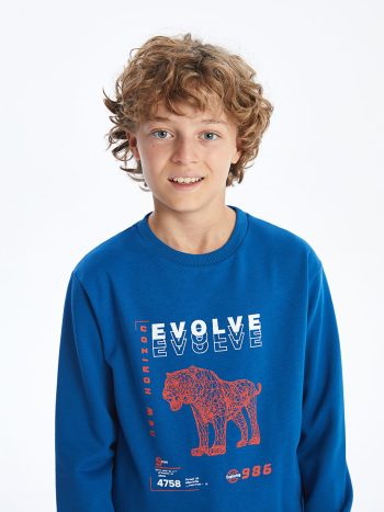 Boys' Short Sleeve Printed Crew Neck T-Shirt