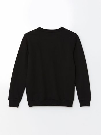 LCW Kids Black Crew Neck Boys Sweatshirt