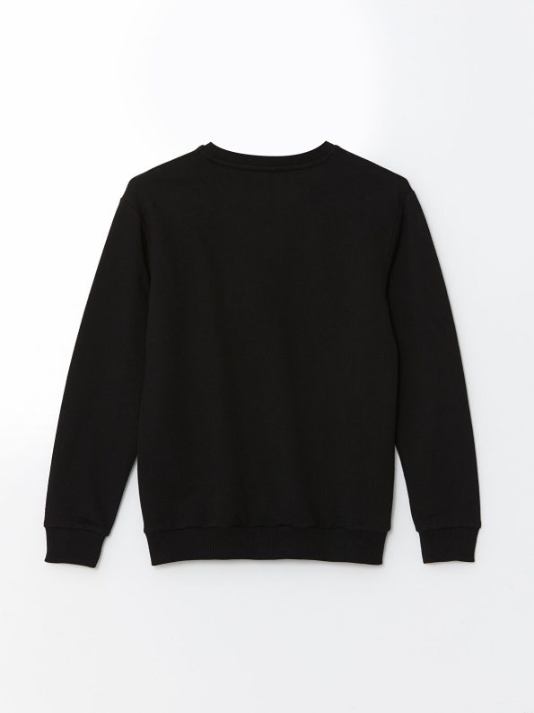 LCW Kids Black Crew Neck Boys Sweatshirt