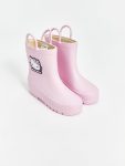 Girls' Baby Slippers with Patch Detail