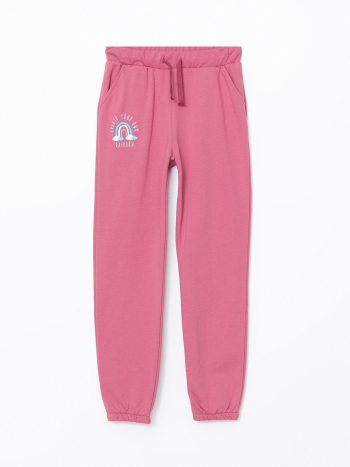 LCW Kids Pink Elastic Waist Girls' Jogger Pants