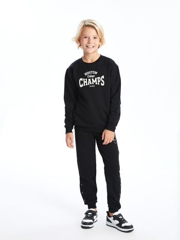 Boys' Printed Crew Neck Sweatshirt