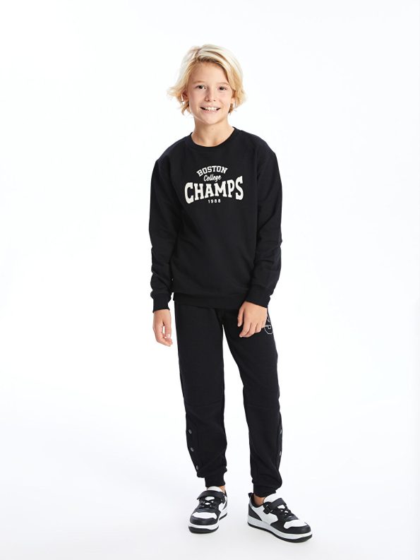 Boys' Printed Crew Neck Sweatshirt