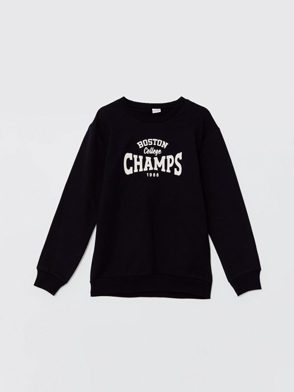 Boys' Printed Crew Neck Sweatshirt