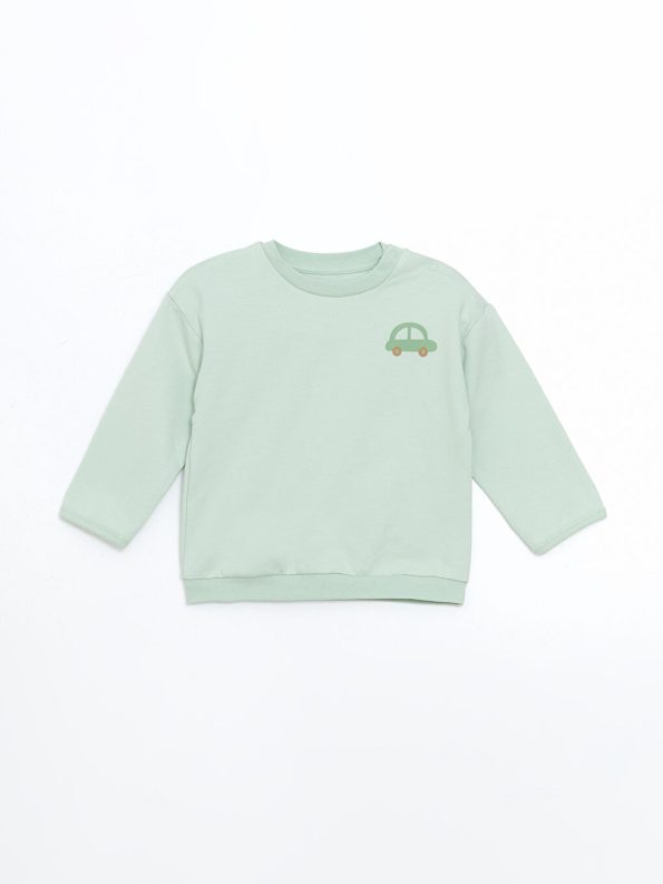 Button-Up Baby Boy T-Shirt and Sweatpants Set
