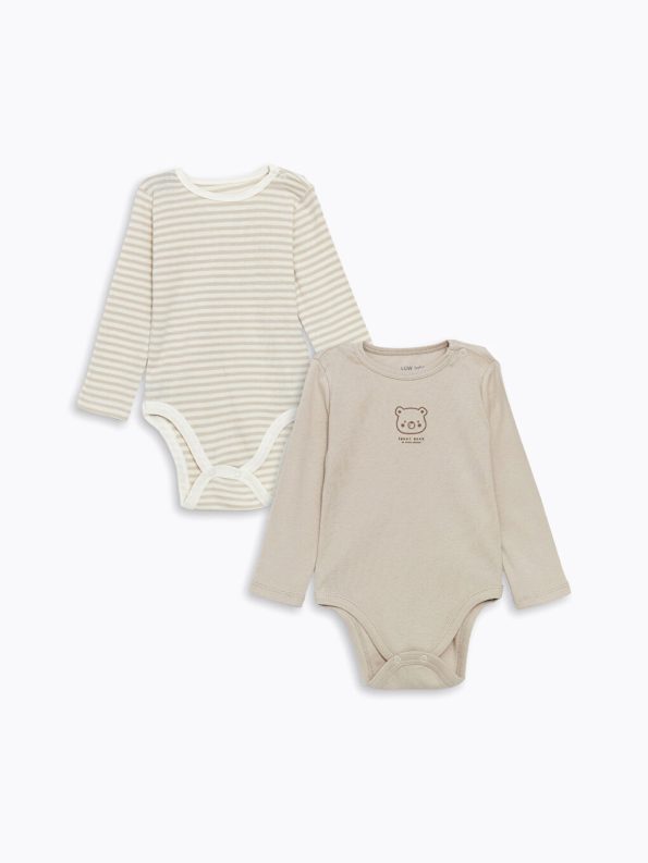 Boys' Printed Crew Neck Bodysuit Set