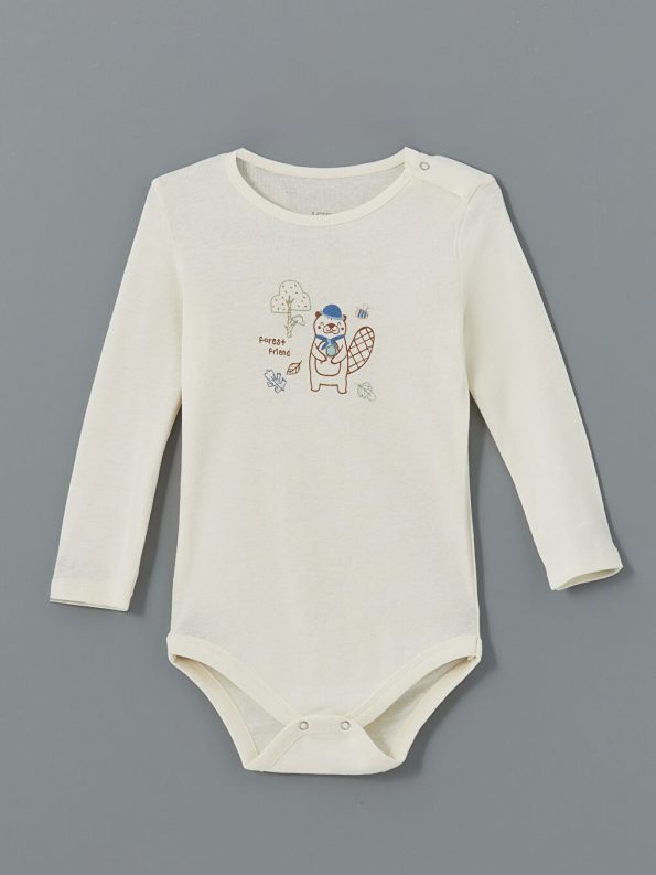 Boys' Crew Neck Snap Bodysuit