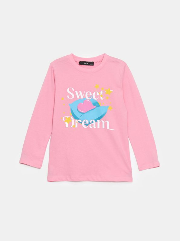 Sponge Bob Printed Crew Neck T-Shirt for Girls