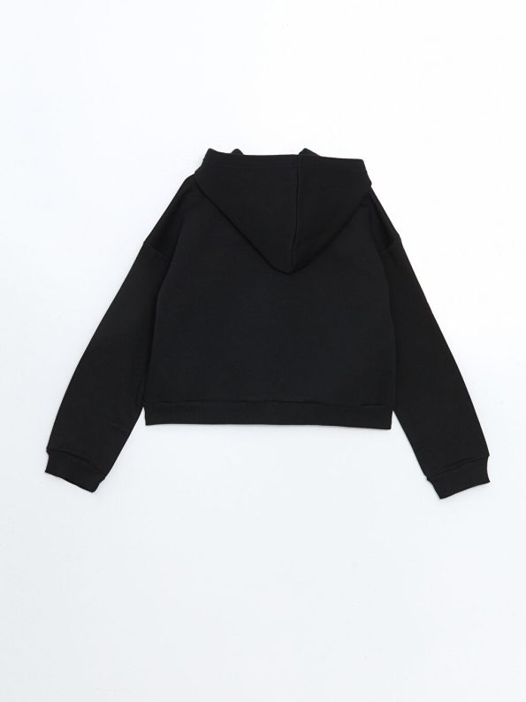 Girls' Long Sleeve Thick Zippered Sweatshirt