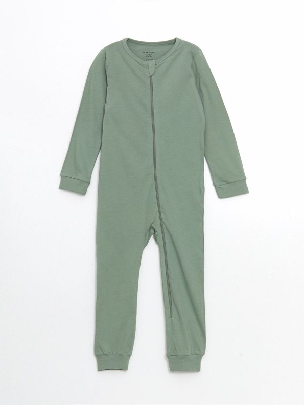 LCW Baby Green Printed Crew Neck Bodysuit Set for Boys