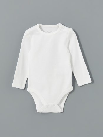 LCW Baby Cream Bicycle Neck Boy's Bodysuit Set of 2