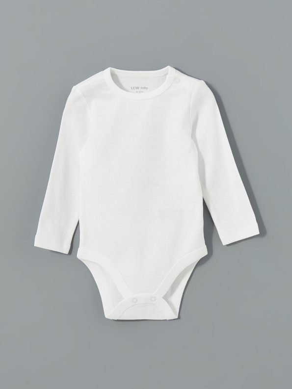 LCW Baby Cream Bicycle Neck Boy's Bodysuit Set of 2