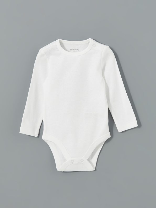 LCW Baby Cream Bicycle Neck Boy's Bodysuit Set of 2