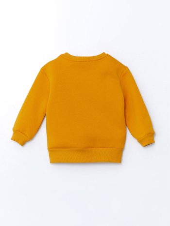 LCW Kids Yellow Printed Crew Neck Sweatshirt