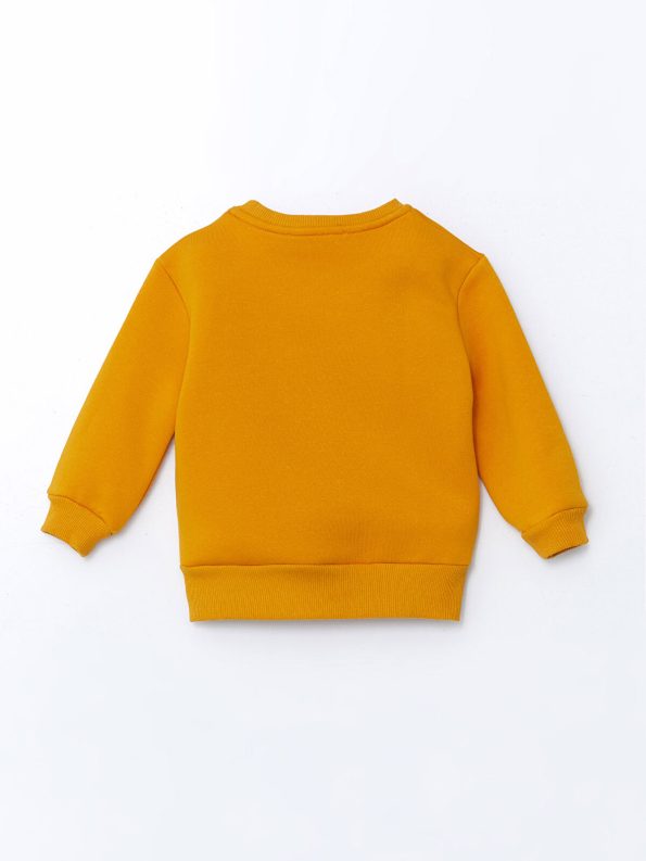 LCW Kids Yellow Printed Crew Neck Sweatshirt