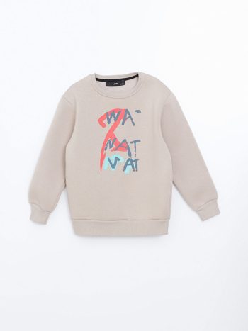 Hooded Printed Thick Sweatshirt for Boys
