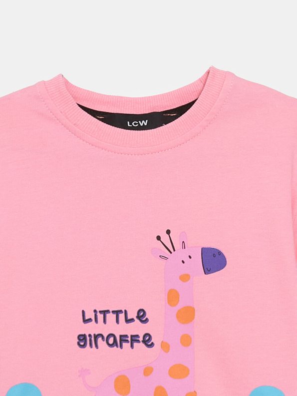 Thick Crew Neck Baby Girl Sweatshirt