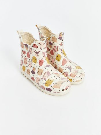 Girl's Baby Booties with Patch Details