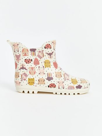 Girl's Baby Booties with Patch Details