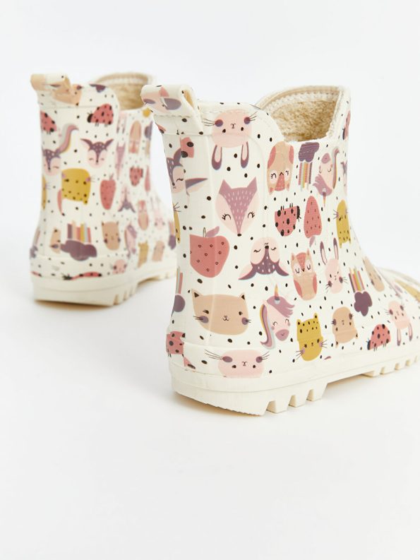 Girl's Baby Booties with Patch Details