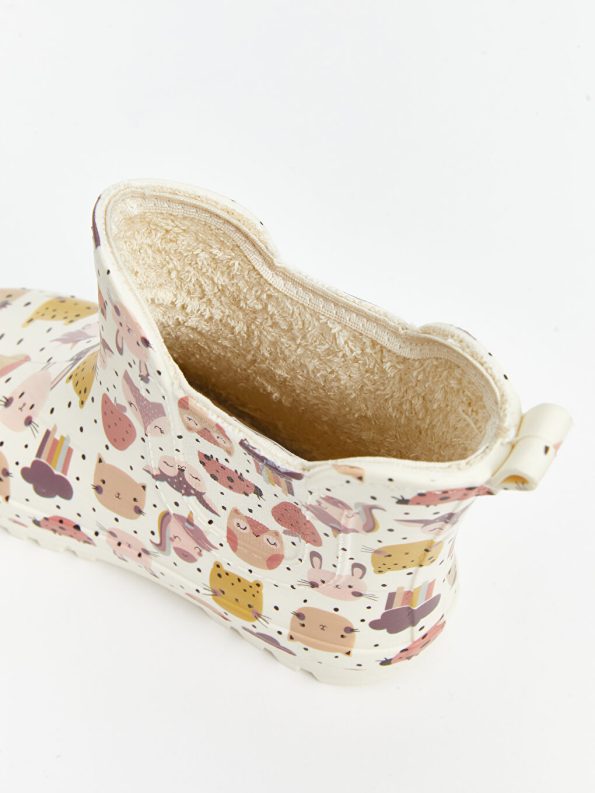 Girl's Baby Booties with Patch Details